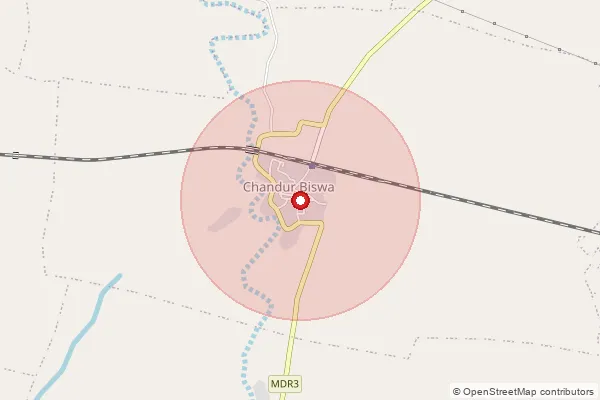 Map showing approximate area covered by Pincode 443401 — Chandur Biswa S.O, Buldhana