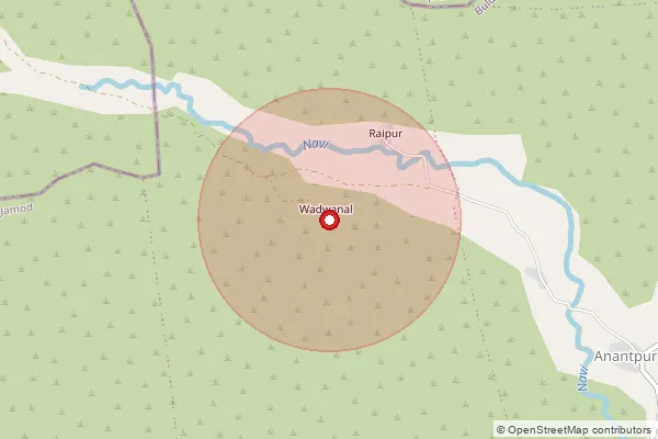 Map showing approximate area covered by Pincode 443403 — Pimpalgaon Kale S.O, Buldhana