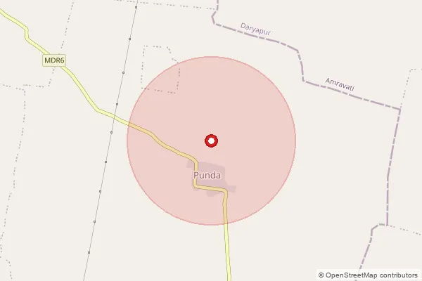 Map showing approximate area covered by Pincode 444101 — Chohatta B.O, Akola
