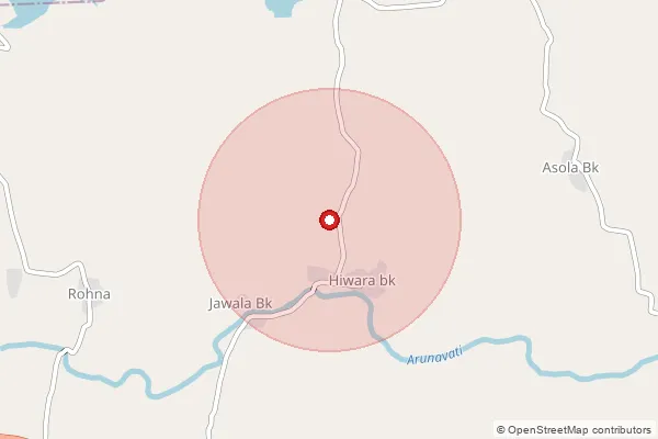 Map showing approximate area covered by Pincode 444106 — Pohi B.O, Akola