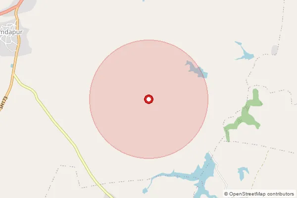 Map showing approximate area covered by Pincode 444301 — Karwand B.O, Buldhana