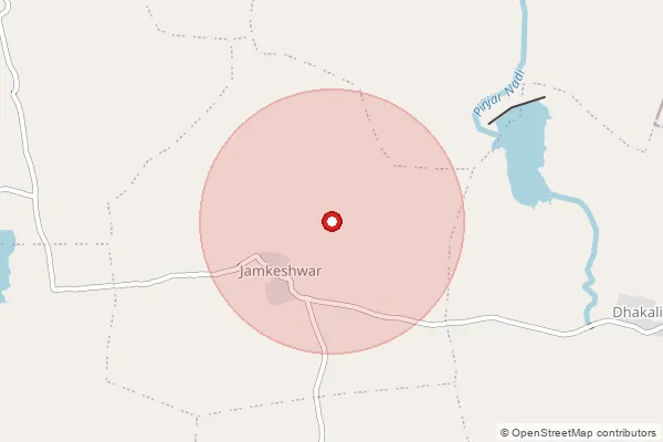 Map showing approximate area covered by Pincode 444405 — Januna B.O, Akola