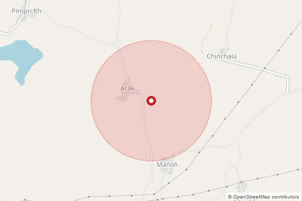 Map showing approximate area covered by Pincode 444409 — Dhanora Kd B.O, Washim