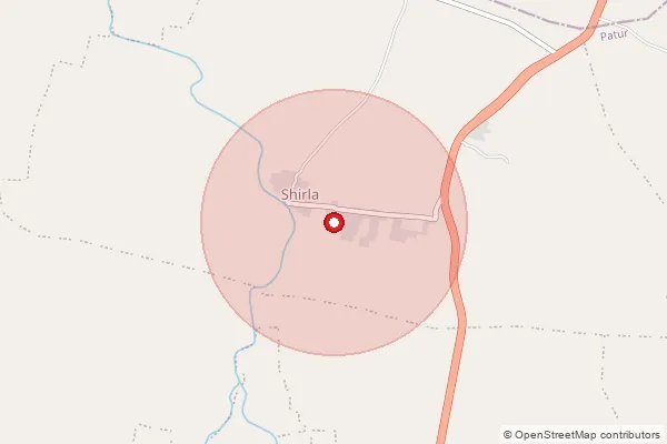 Map showing approximate area covered by Pincode 444501 — Gawandgaon B.O, Akola