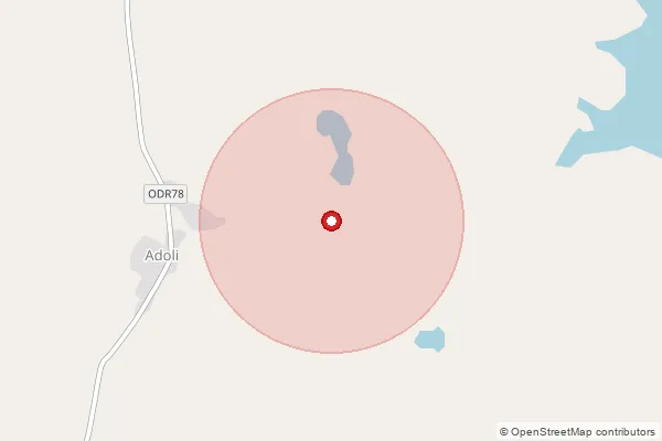 Map showing approximate area covered by Pincode 444510 — Assegaon Pen B.O, Washim