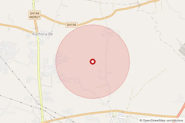 Map showing approximate area covered by Pincode 444602 — Dadhi B.O, Amravati