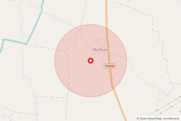 Map showing approximate area covered by Pincode 444704 — Borala B.O, Amravati