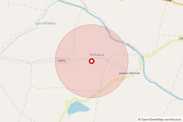 Map showing approximate area covered by Pincode 444708 — Nandgaon Khandeshwar S.O, Amravati