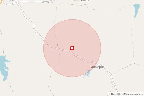 Map showing approximate area covered by Pincode 444719 — Bhokarbardi B.O, Amravati