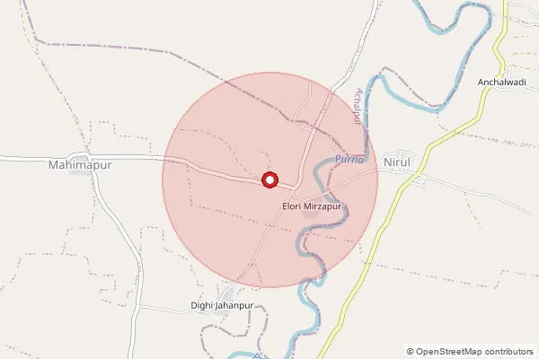 Map showing approximate area covered by Pincode 444804 — Rama B.O, Amravati