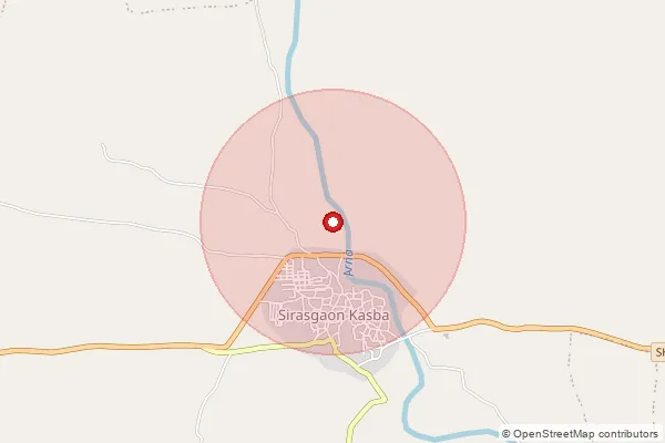 Map showing approximate area covered by Pincode 444810 — Sirasgaon Kasba S.O, Amravati