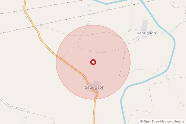 Map showing approximate area covered by Pincode 444903 — Nimbhora Delwad B.O, Amravati