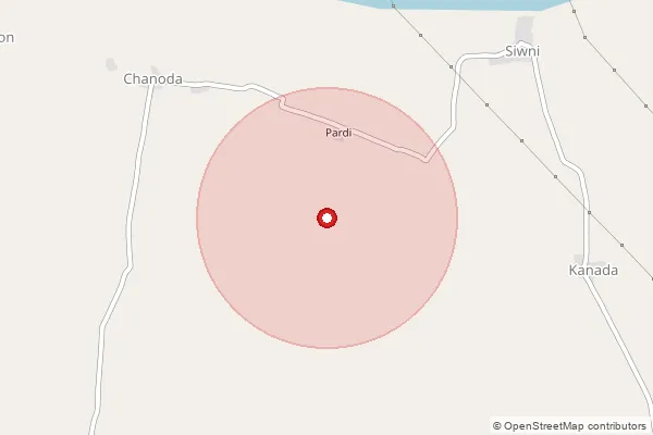 Map showing approximate area covered by Pincode 445001 — Yavatmal H.O, Yavatmal