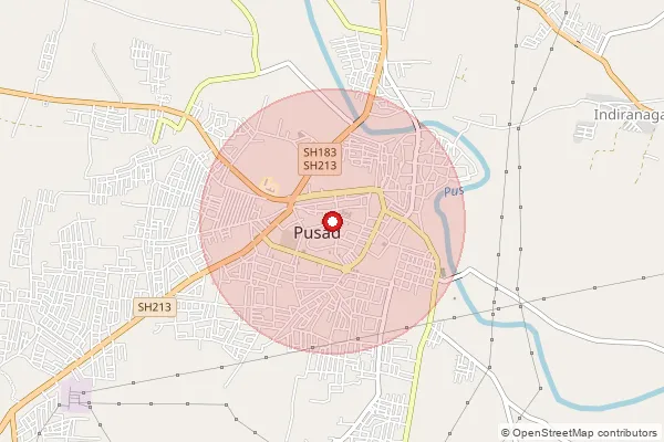 Map showing approximate area covered by Pincode 445204 — Jamni Dhundi B.O, Yavatmal