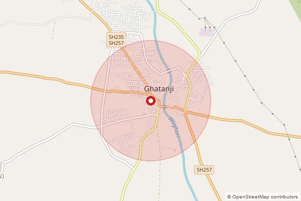 Map showing approximate area covered by Pincode 445301 — Rajurwadi B.O, Yavatmal