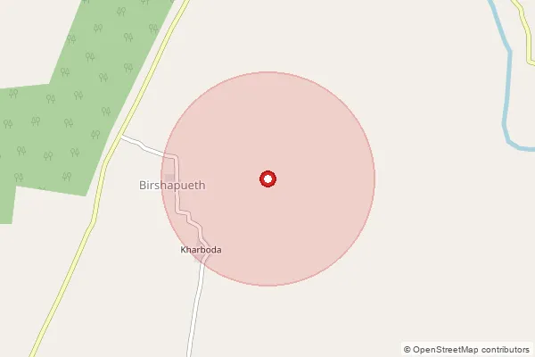 Map showing approximate area covered by Pincode 445324 — Matharjun B.O, Yavatmal