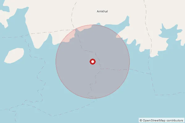 Map showing approximate area covered by Pincode 450116 — Barud B.O, East Nimar