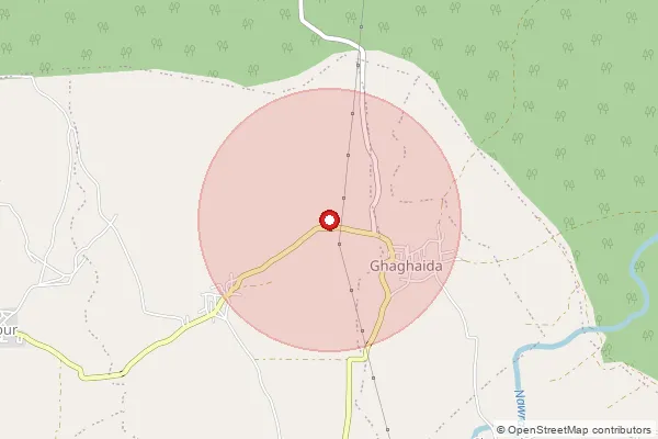 Map showing approximate area covered by Pincode 450221 — Bhatkheda B.O, Burhanpur