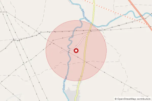 Map showing approximate area covered by Pincode 451111 — Badud B.O, Khargone