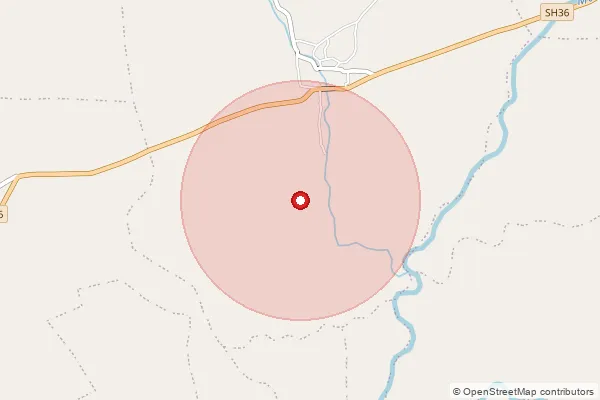Map showing approximate area covered by Pincode 451221 — Choli B.O, Khargone