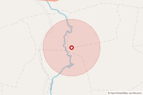 Map showing approximate area covered by Pincode 451335 — Dayalpura B.O, Khargone