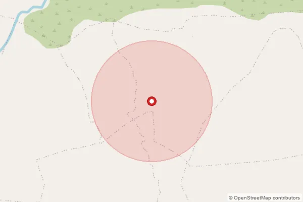 Map showing approximate area covered by Pincode 451881 — Rakhibujurg B.O, Barwani