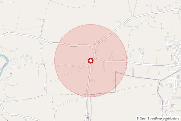 Map showing approximate area covered by Pincode 453112 — Jamburdi Hapsi B.O, Indore