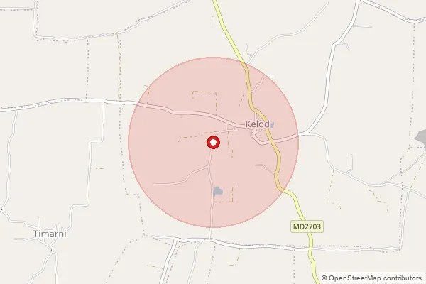 Map showing approximate area covered by Pincode 453441 — Jamli B.O, Indore