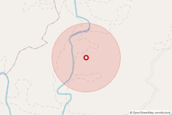 Map showing approximate area covered by Pincode 454001 — Dhar H.O, Dhar