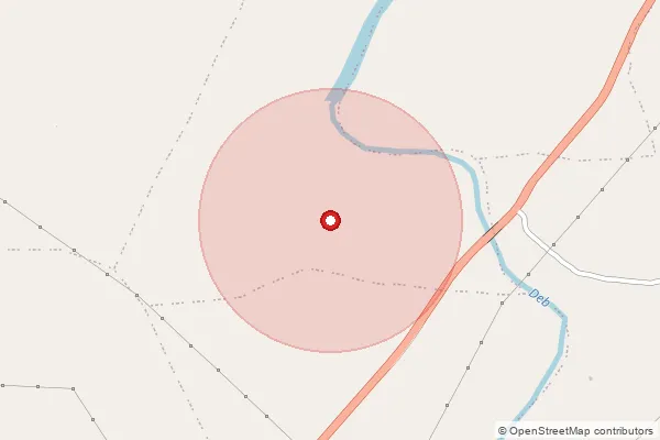 Map showing approximate area covered by Pincode 454335 — Konda B.O, Dhar