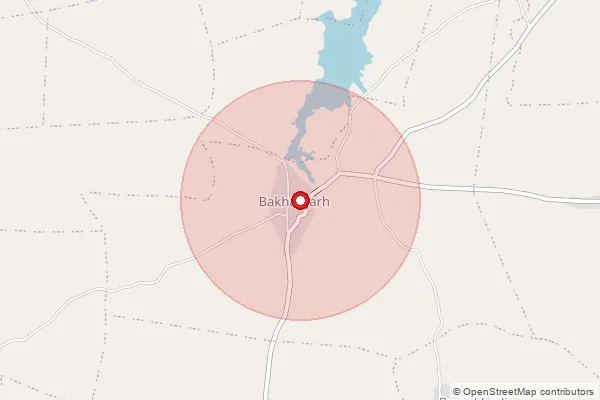 Map showing approximate area covered by Pincode 454660 — Bakhatgarh B.O, Dhar