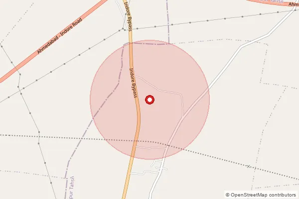 Map showing approximate area covered by Pincode 454773 — Kalsoda Khurd B.O, Dhar