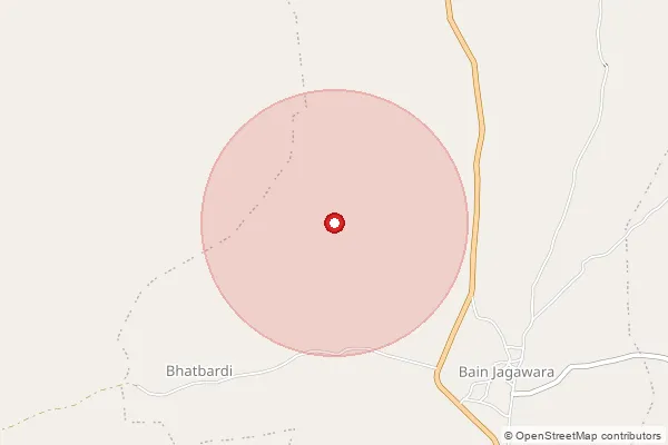 Map showing approximate area covered by Pincode 455459 — Kitkhedi, Dewas