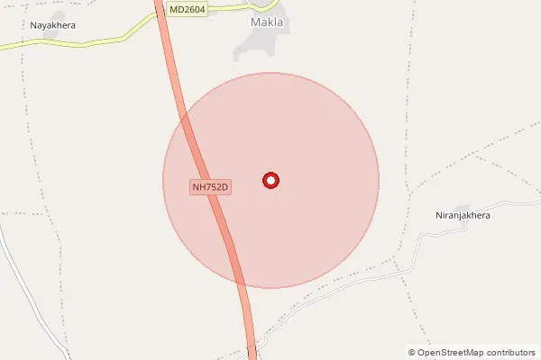 Map showing approximate area covered by Pincode 456441 — Gogakheda B.O, Ujjain