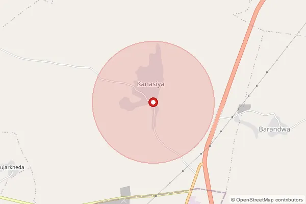 Map showing approximate area covered by Pincode 456770 — Samgi B.O, Ujjain