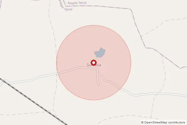 Map showing approximate area covered by Pincode 456776 — Sundarabad B.O, Ujjain