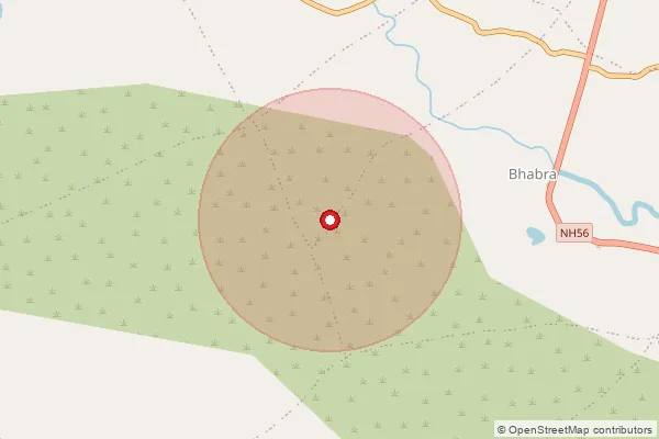 Map showing approximate area covered by Pincode 457882 — Chandra Shekhar Azad Nagar, Alirajpur