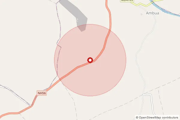 Map showing approximate area covered by Pincode 457990 — Jobat S.O, Alirajpur