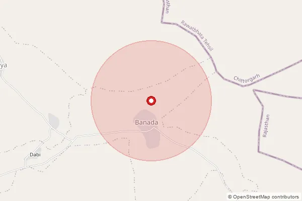 Map showing approximate area covered by Pincode 458226 — Dorai B.O, Neemuch