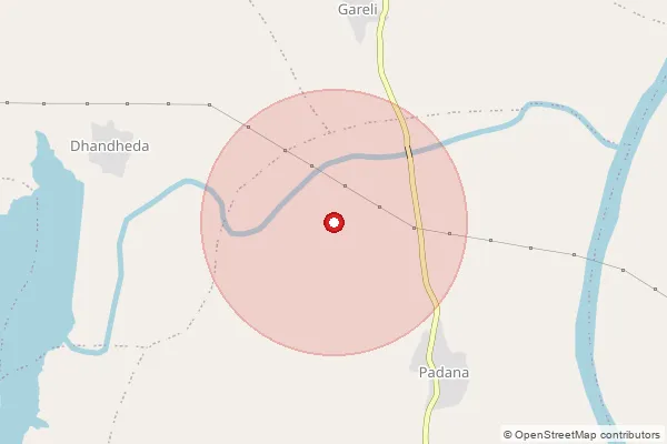 Map showing approximate area covered by Pincode 458667 — Akodara B.O, Mandsaur