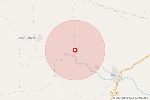 Map showing approximate area covered by Pincode 458771 — C.C. Camp B.O, Mandsaur