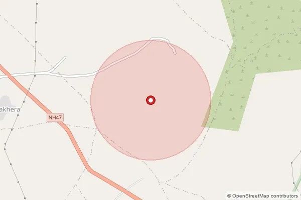 Map showing approximate area covered by Pincode 458895 — Afzalpur B.O, Mandsaur