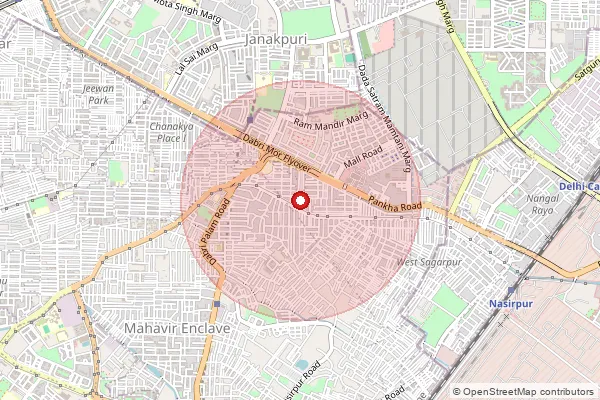 Map showing approximate area covered by Pincode 460330 — Awaria Chicholi B.O, Betul