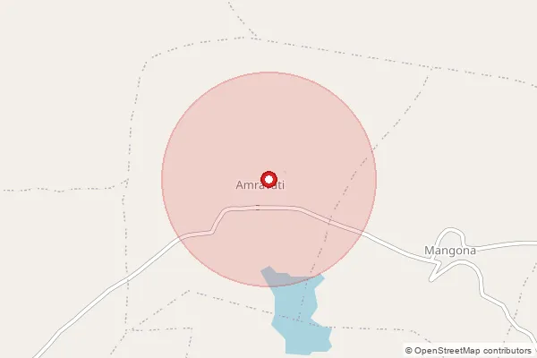 Map showing approximate area covered by Pincode 460665 — Mangonakhurd B.O, Betul