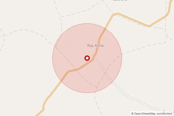 Map showing approximate area covered by Pincode 460666 — Dhabla B.O, Betul