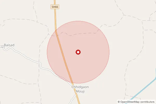 Map showing approximate area covered by Pincode 461551 — Tawa Nagar S.O, Hoshangabad