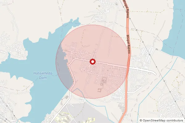 Map showing approximate area covered by Pincode 462028 — Kokta S.O, Bhopal