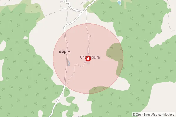 Map showing approximate area covered by Pincode 462120 — Mangal Garh B.O, Bhopal