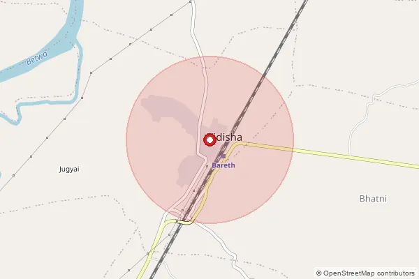 Map showing approximate area covered by Pincode 464221 — Ambanagar B.O, Vidisha