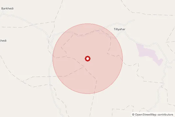 Map showing approximate area covered by Pincode 464228 — Deepnakheda B.O, Vidisha